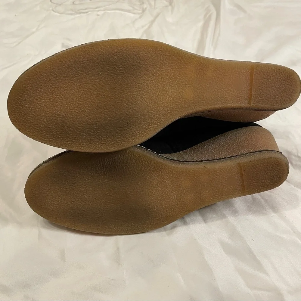 J. Crew Women’s Size 10 Black Suede Wedge Boots. Made in 🇮🇹 Italy. Lace up.